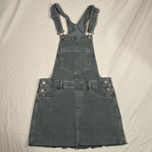 American Eagle Overalls Skirt Womens XS Super Stretch Corduroy Light Blue